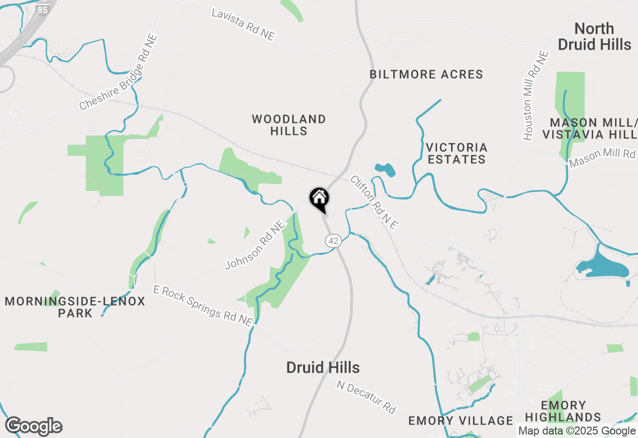 Map of 1666 Briarcliff Road Ne, Atlanta, GA 30306