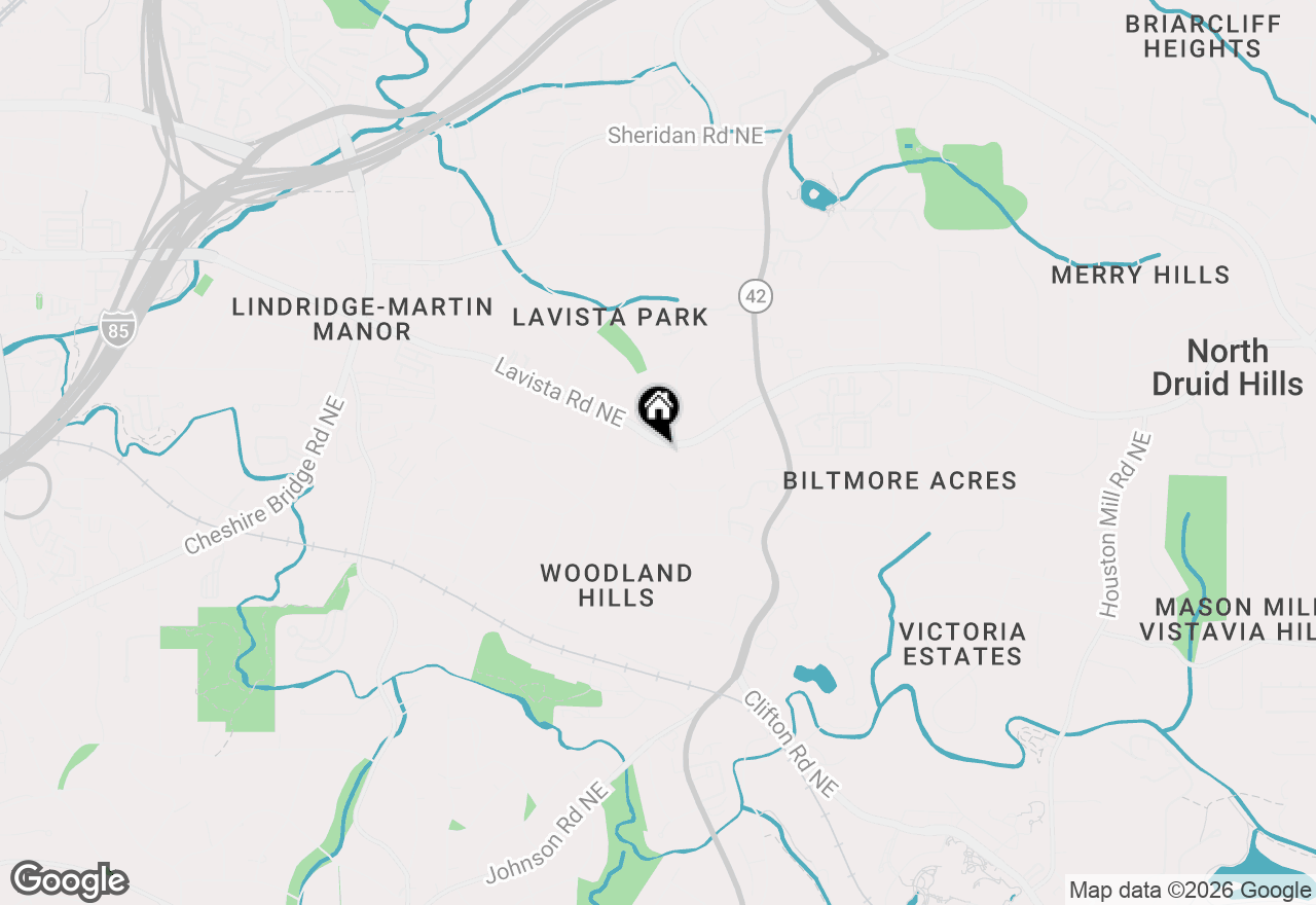 Map of 1189 Frederick Walk, Atlanta, GA 30324