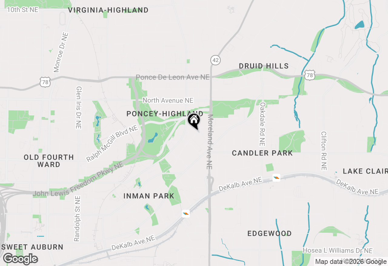 Map of 470 Sinclair Avenue, Atlanta, GA 30307