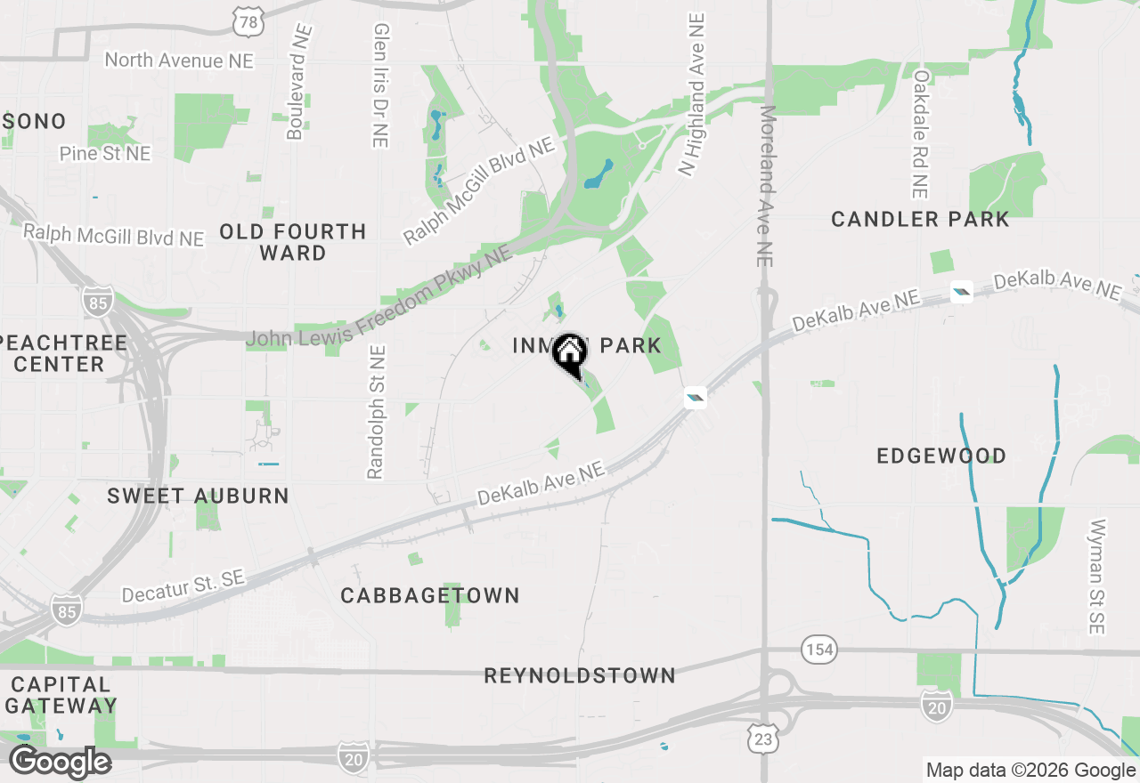 Map of 148 Waverly Way #6, Atlanta, GA 30307