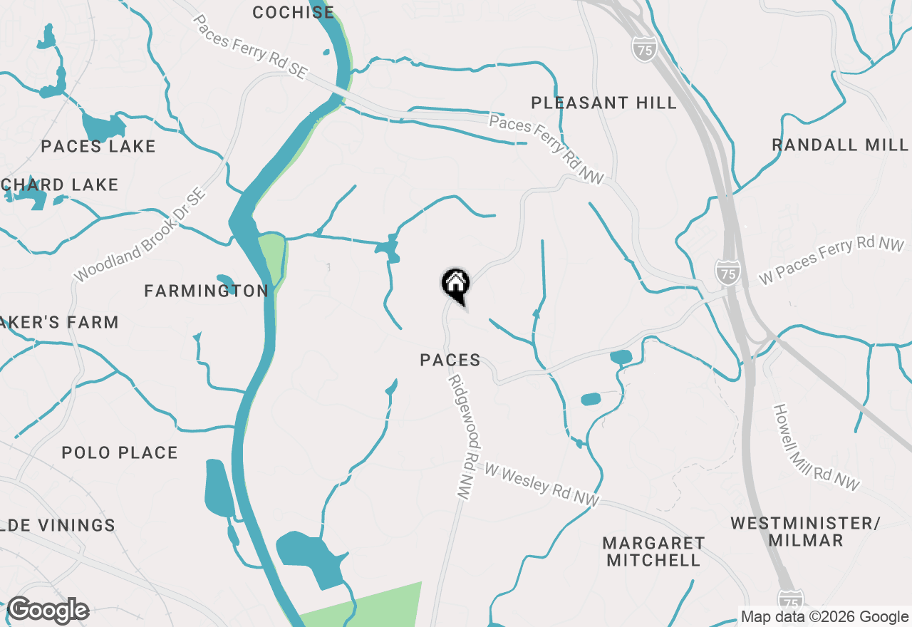 Map of 3391 Ridgewood Road Nw, Atlanta, GA 30327