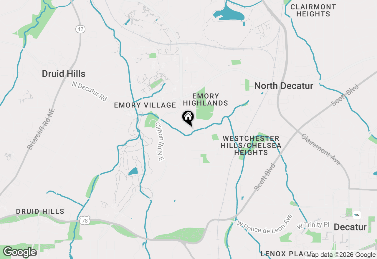 Map of 1691 Ridgewood Drive Ne, Atlanta, GA 30307