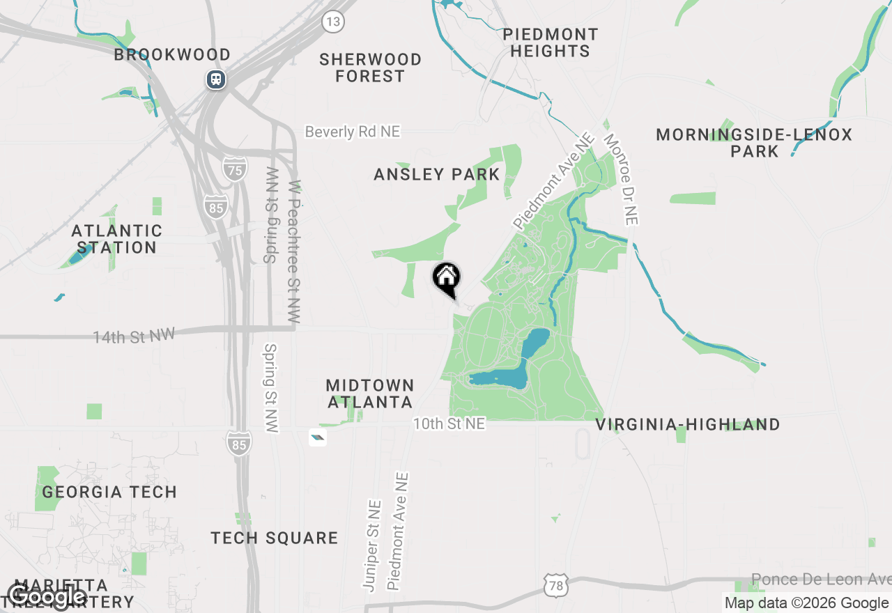 Map of 1204 Piedmont Avenue Ne #2, Atlanta, GA 30309