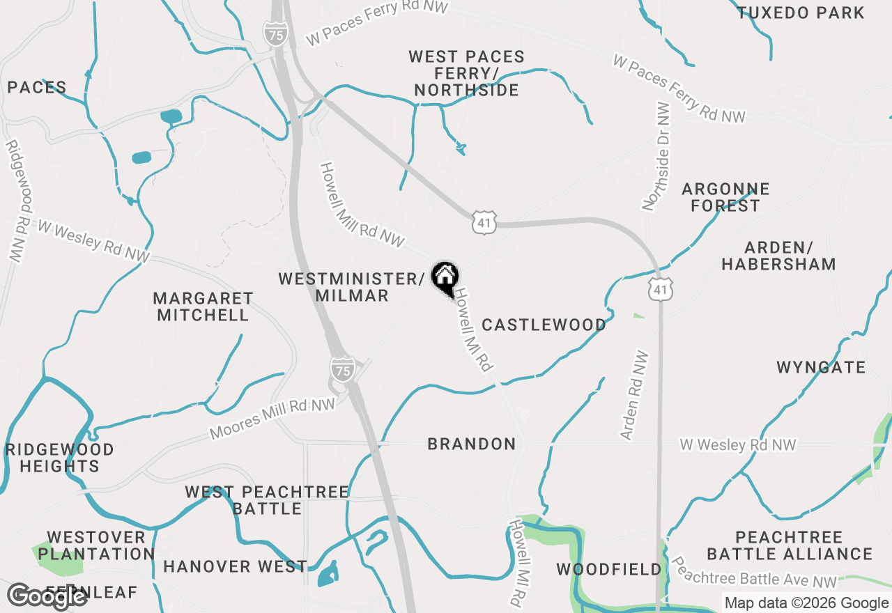 Map of 2966 Howell Mill Road Nw, Atlanta, GA 30327
