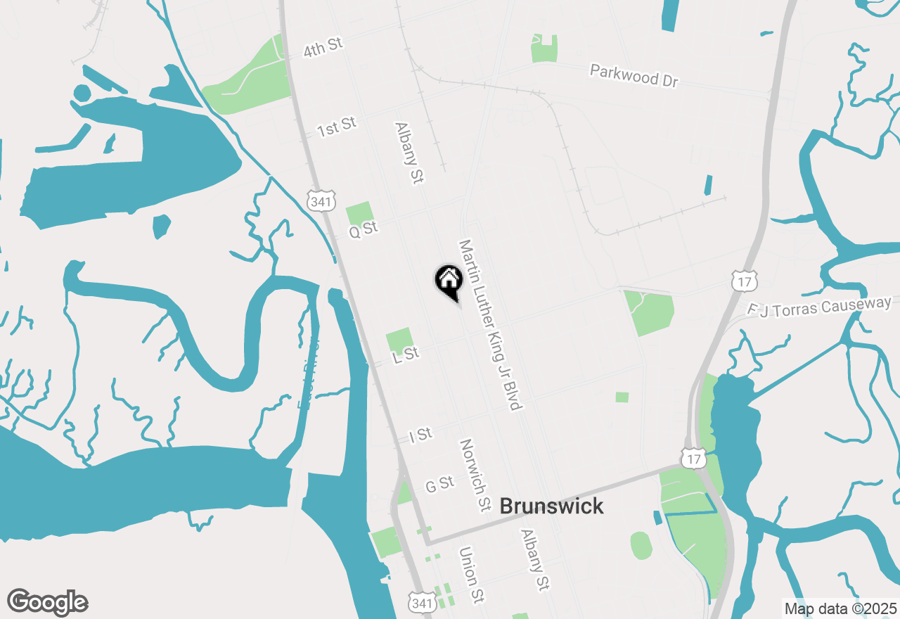 Map of 1203 M Street, Brunswick, GA 31520