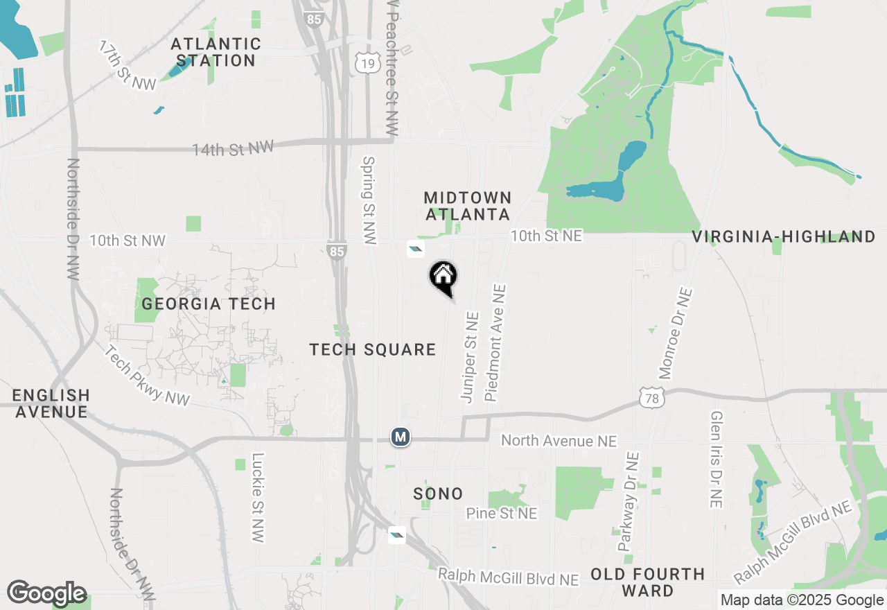 Map of 860 Peachtree Street Ne #1912, Atlanta, GA 30308