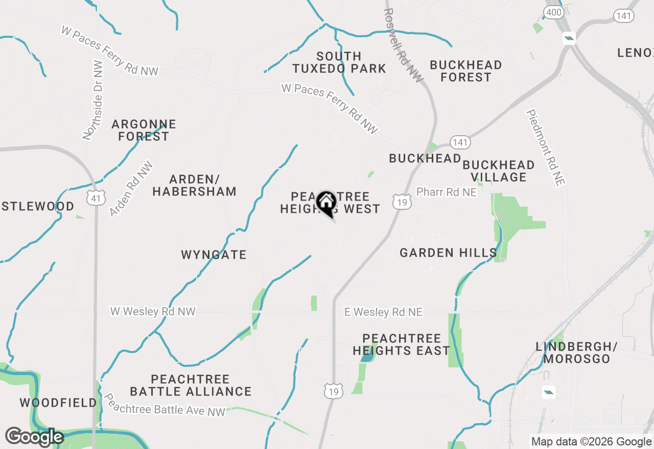 Map of 2933 Andrews Drive Nw, Atlanta, GA 30305
