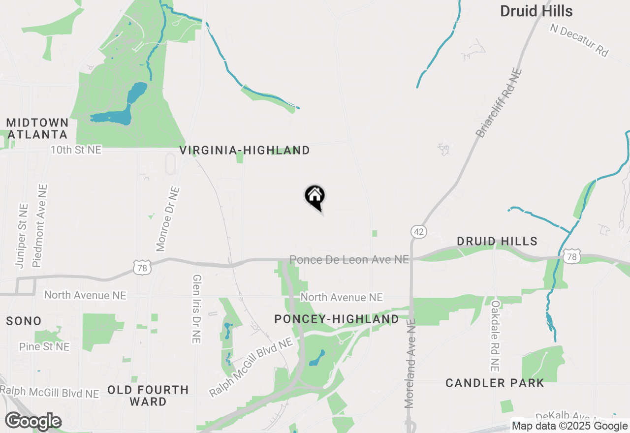 Map of 916 Greenwood Avenue Ne #B, Atlanta, GA 30306