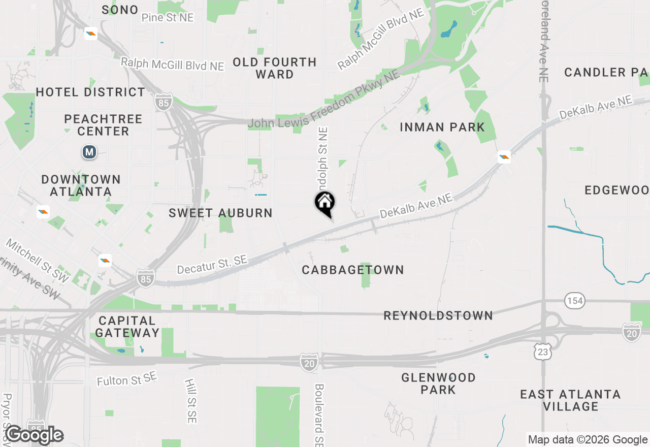 Map of 45 Cornelia Street Se, Atlanta, GA 30312