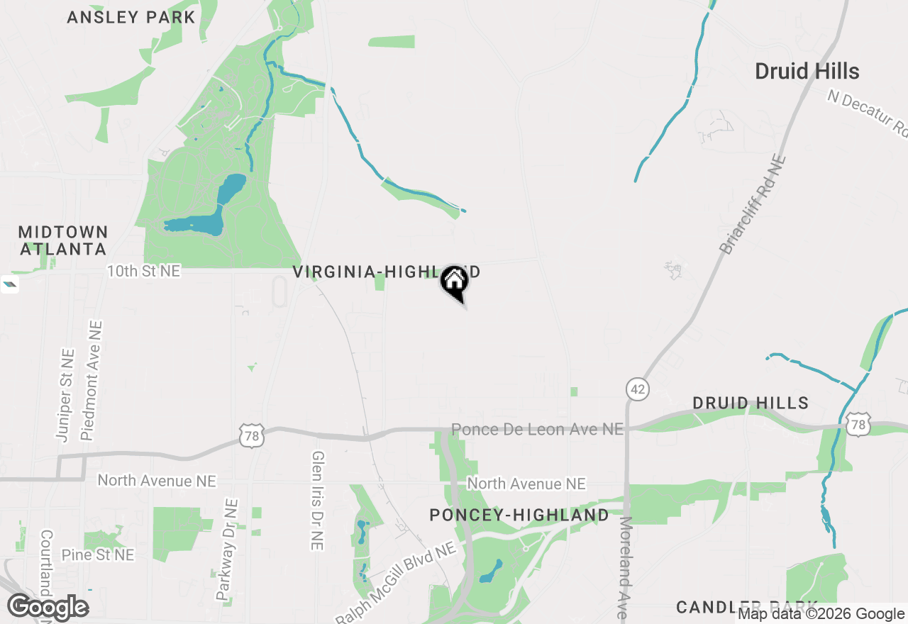 Map of 853 Adair Avenue Ne, Atlanta, GA 30306