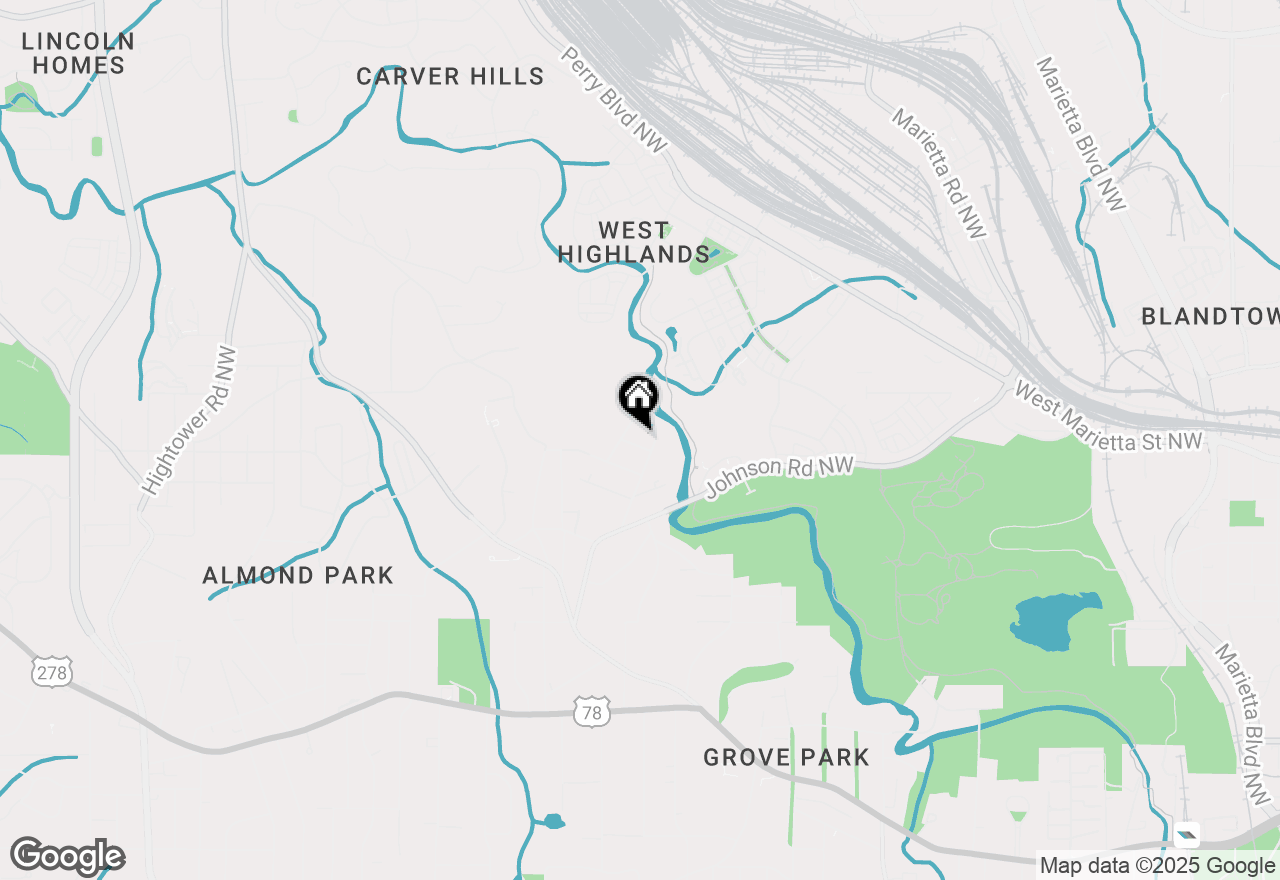 Map of 1967 East Avenue Nw, Atlanta, GA 30318