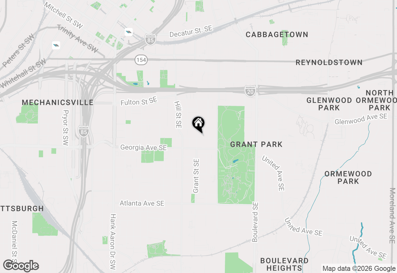 Map of 608 Grant Street Se, Atlanta, GA 30312