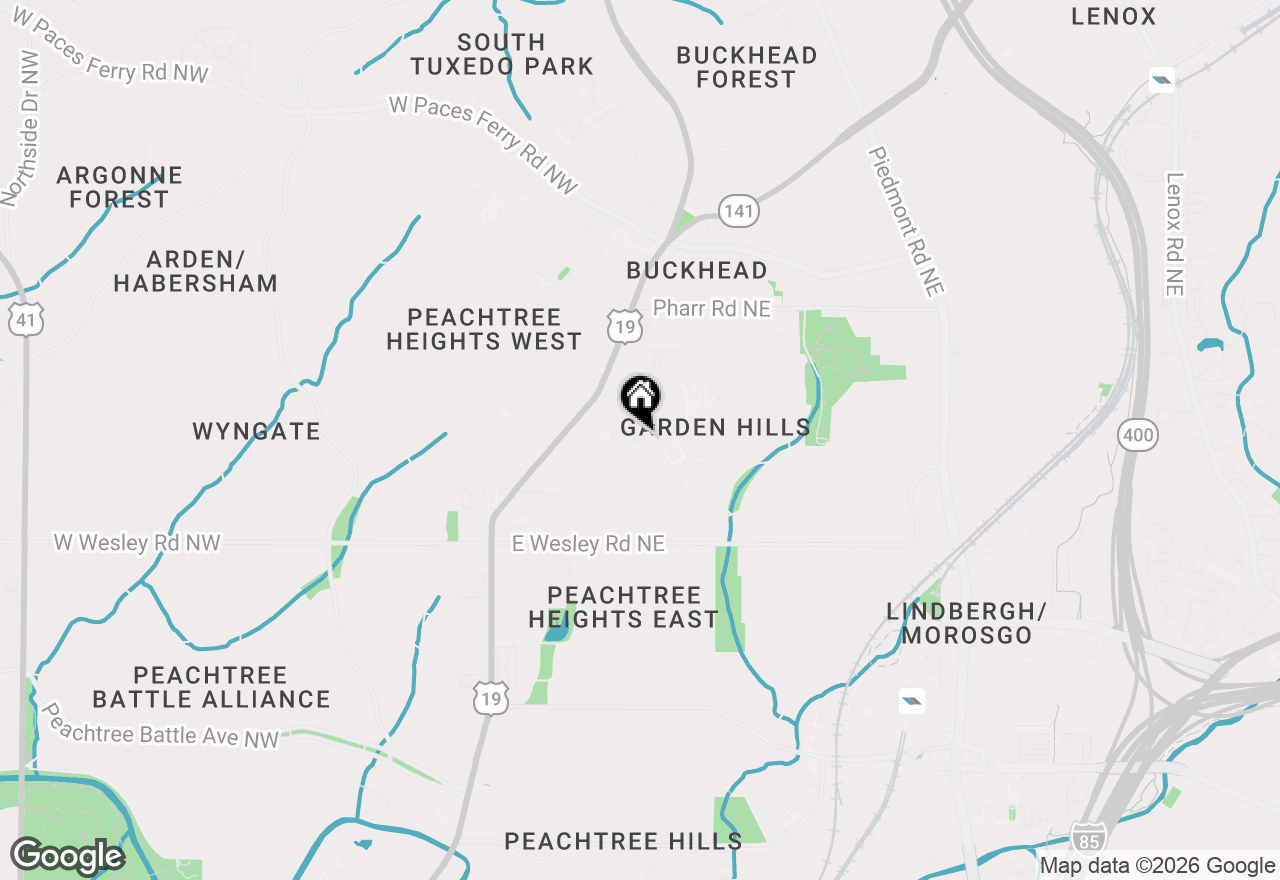 Map of 96 Sheridan Drive, Atlanta, GA 30305