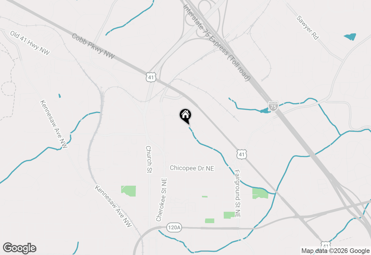 Map of 850 Caldwell Circle, Marietta, GA 30060