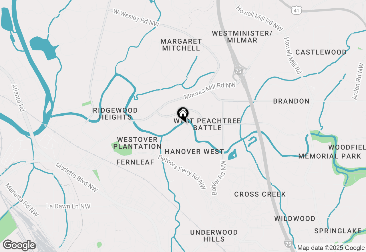 Map of 2580 Hyde Manor Drive, Atlanta, GA 30327