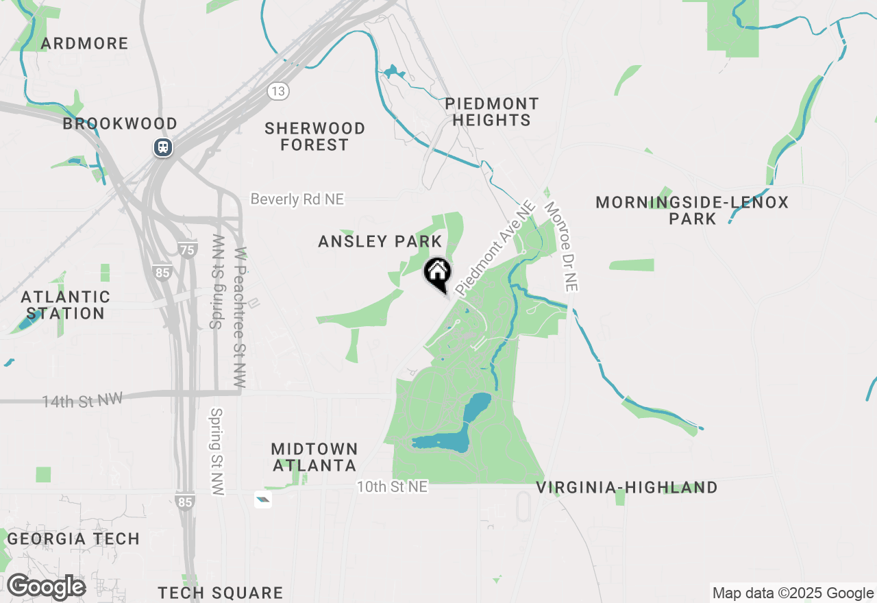 Map of 22 The Prado Ne, Atlanta, GA 30309