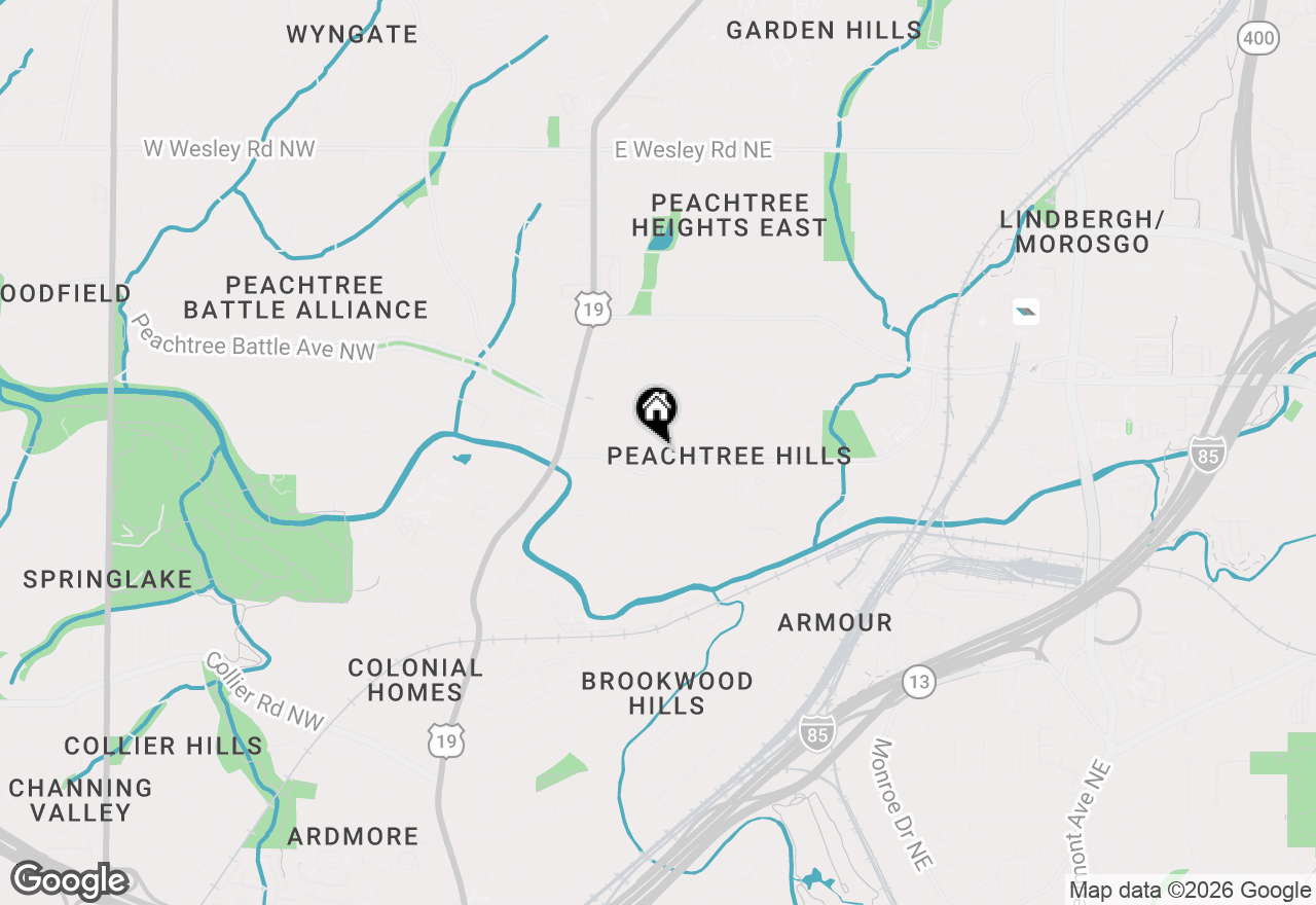 Map of 110 Peachtree Hills Avenue Ne, Atlanta, GA 30305
