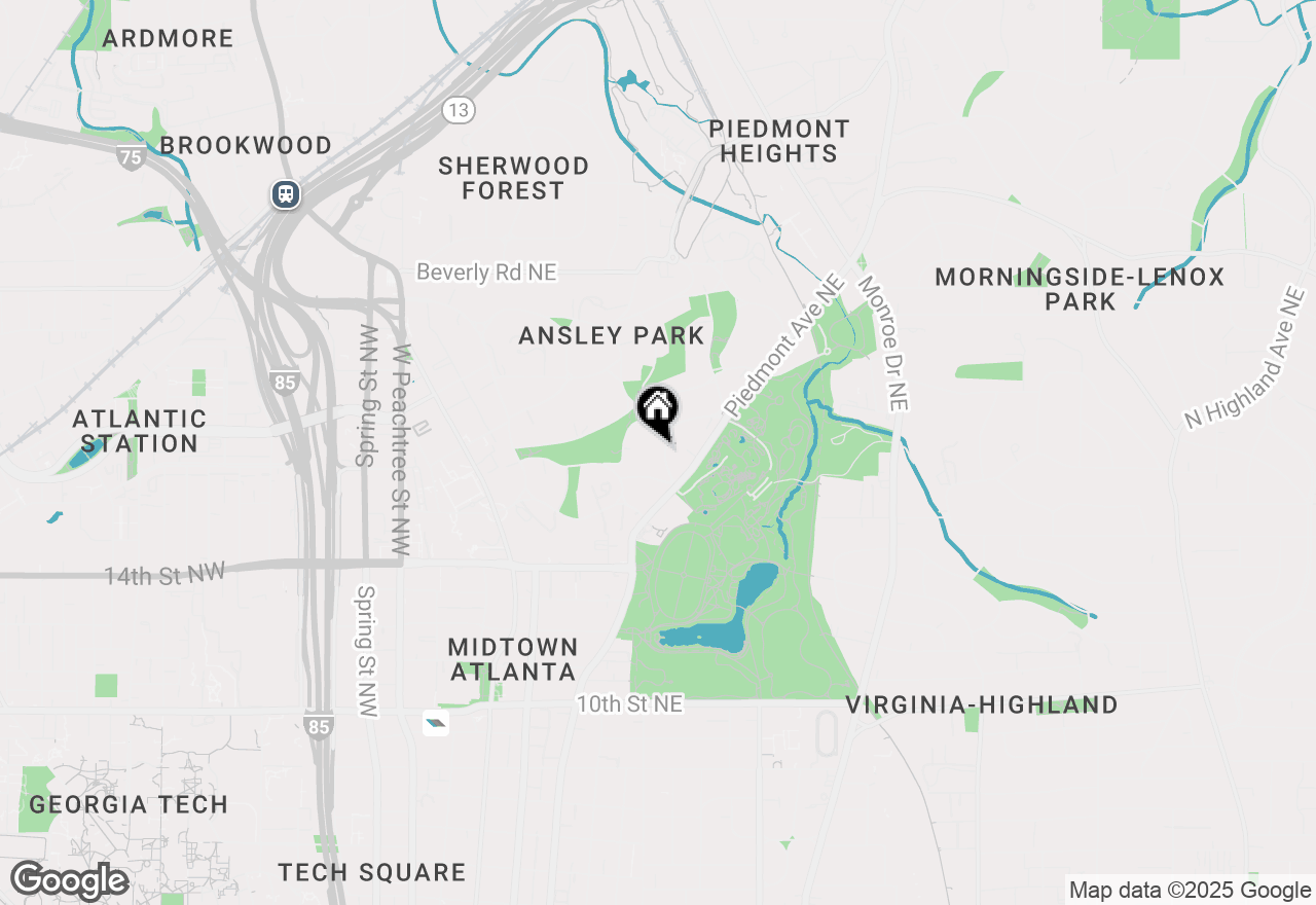 Map of 36 S Prado Ne, Atlanta, GA 30309