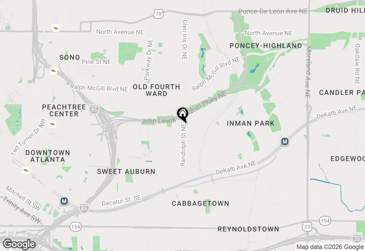 Map of 588 John Wesley Dobbs Avenue Ne, Atlanta, GA 30312