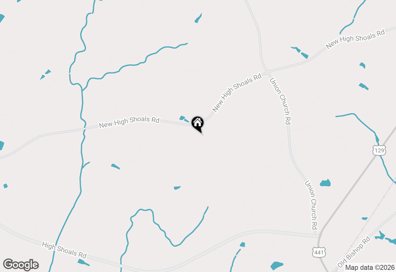 Map of 1596 Allens Way, Bishop, GA 30621