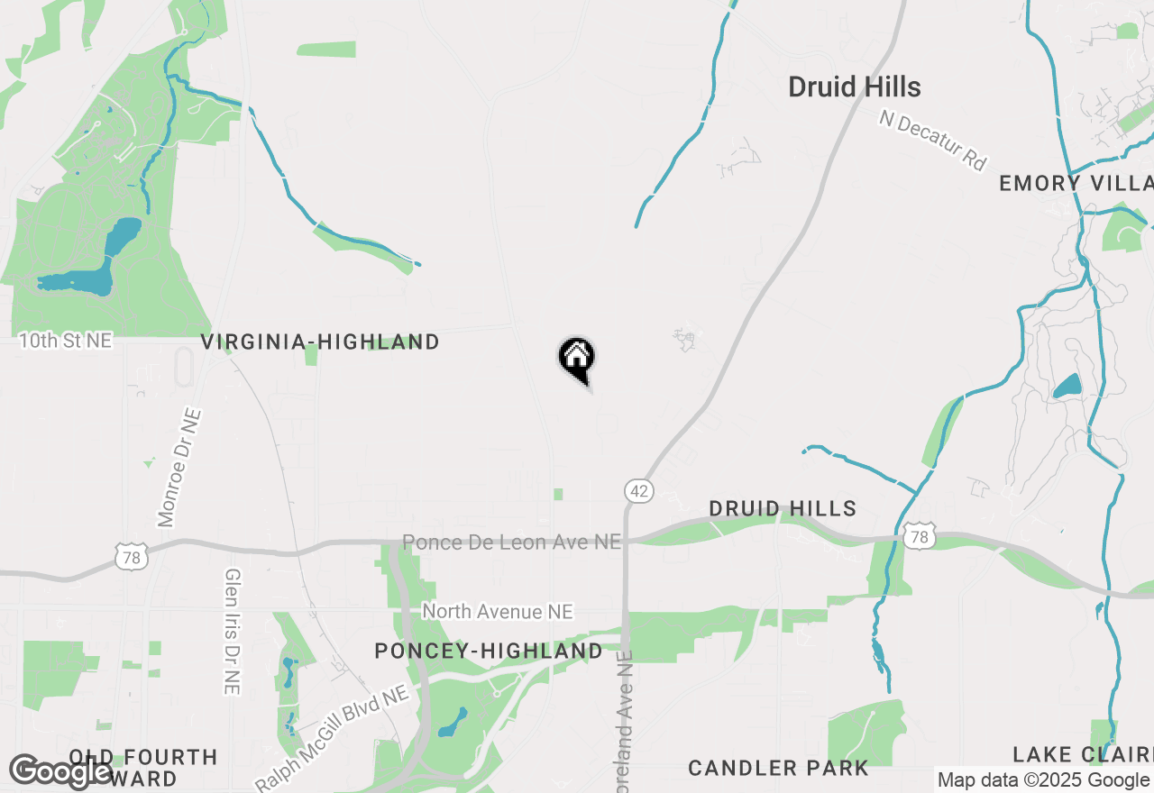 Map of 1101 Rosedale Drive Ne, Atlanta, GA 30306