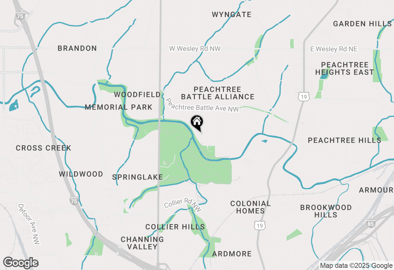 Map of 435 Woodward Way Nw, Atlanta, GA 30305