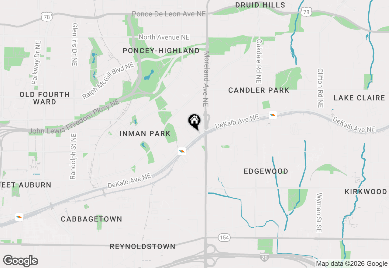 Map of 216 Haralson Avenue Ne, Atlanta, GA 30307