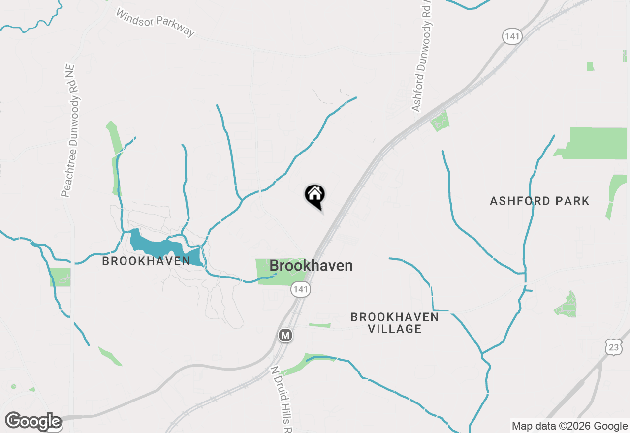 Map of 1282 Kendrick Road Ne, Atlanta, GA 30319