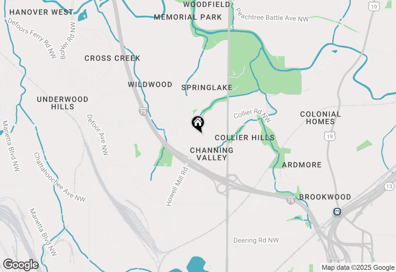 Map of 727 Channing Drive Nw, Atlanta, GA 30318