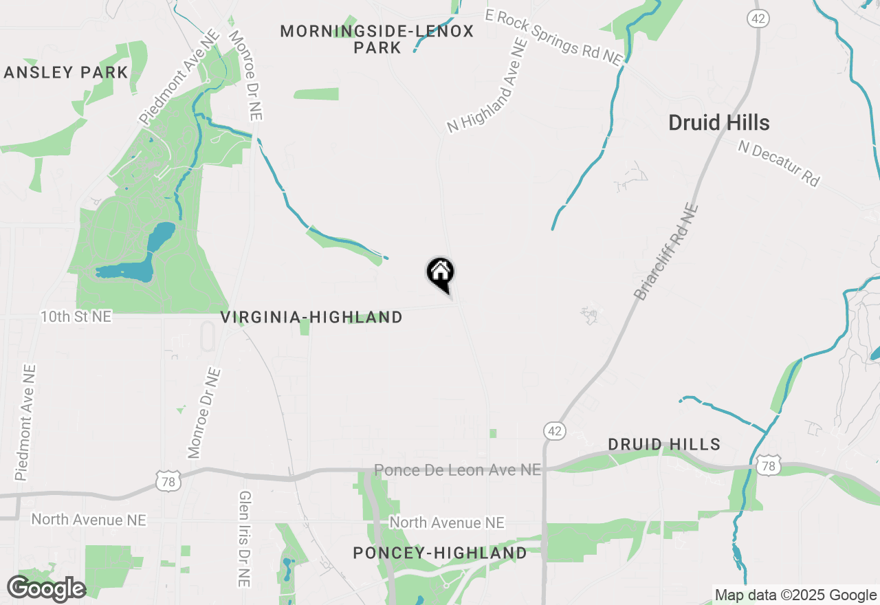 Map of 972 Virginia Avenue Ne, Atlanta, GA 30306