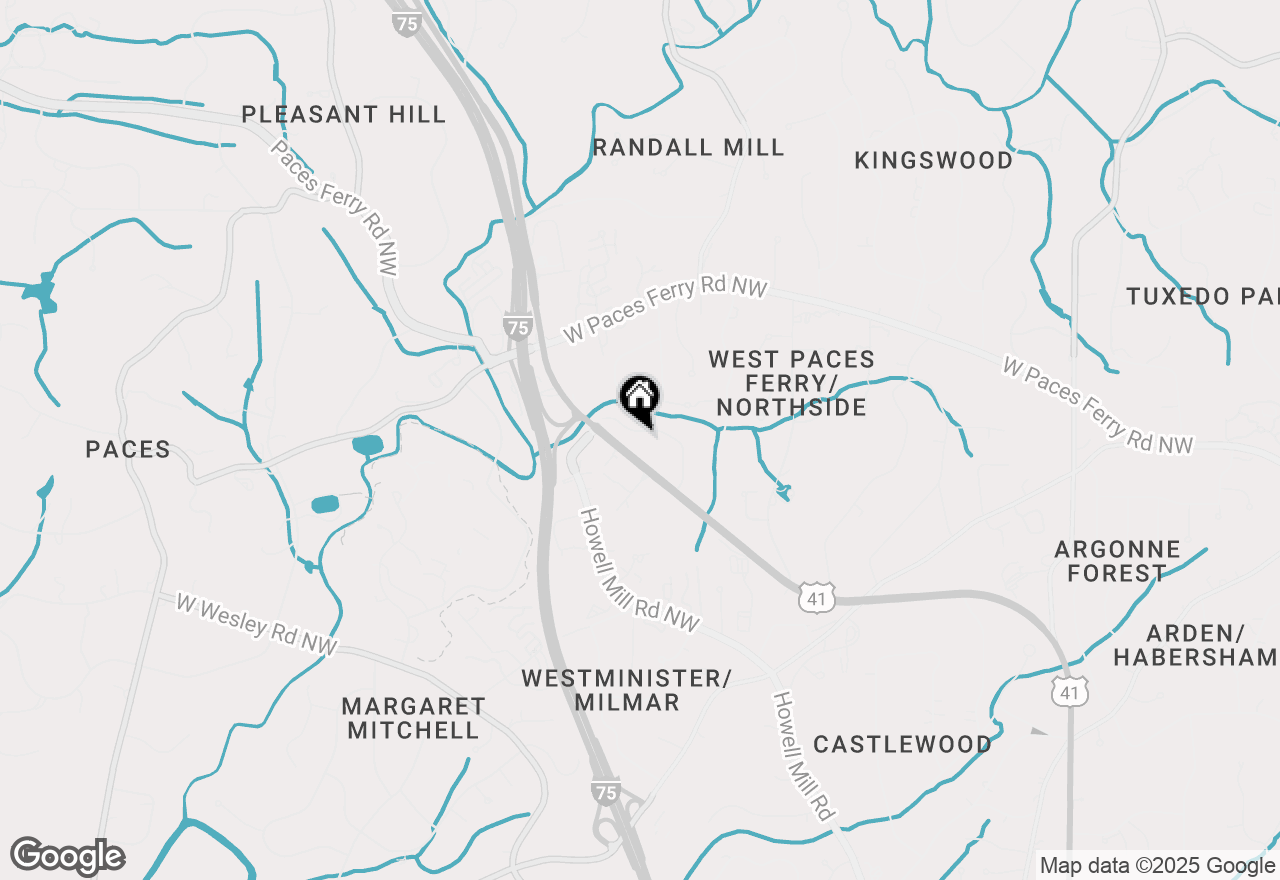Map of 3372 Pine Meadow Road Nw, Atlanta, GA 30327