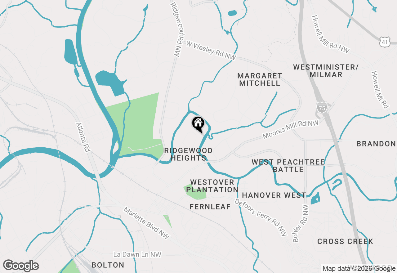 Map of 2790 Ridgemore Road Nw, Atlanta, GA 30318