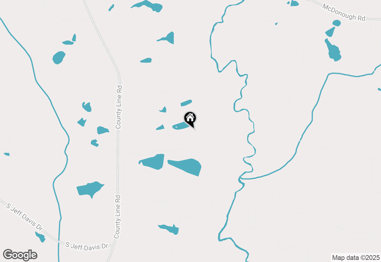 Map of 535 Waters Way, Fayetteville, GA 30215