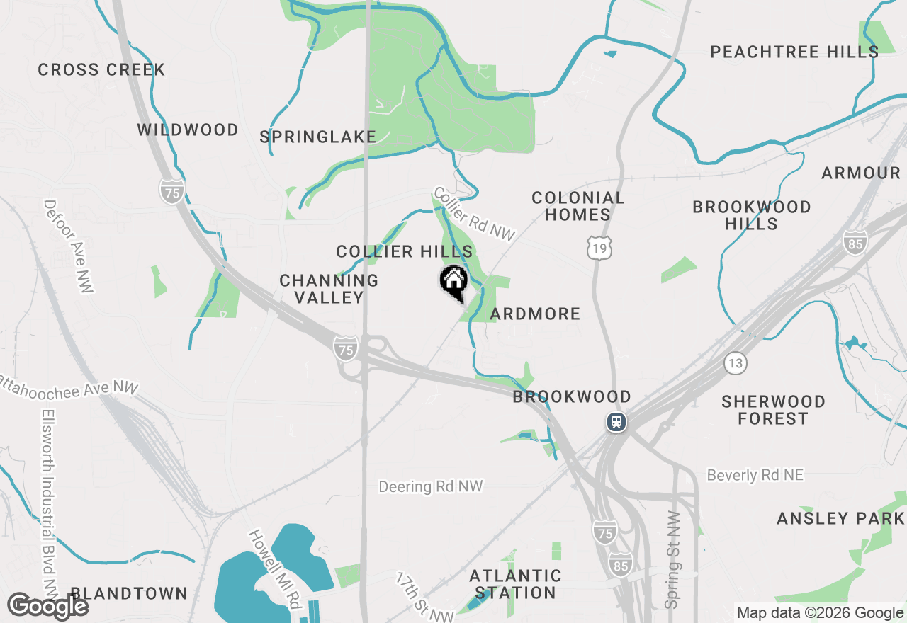 Map of 1837 Walthall Drive Nw, Atlanta, GA 30318