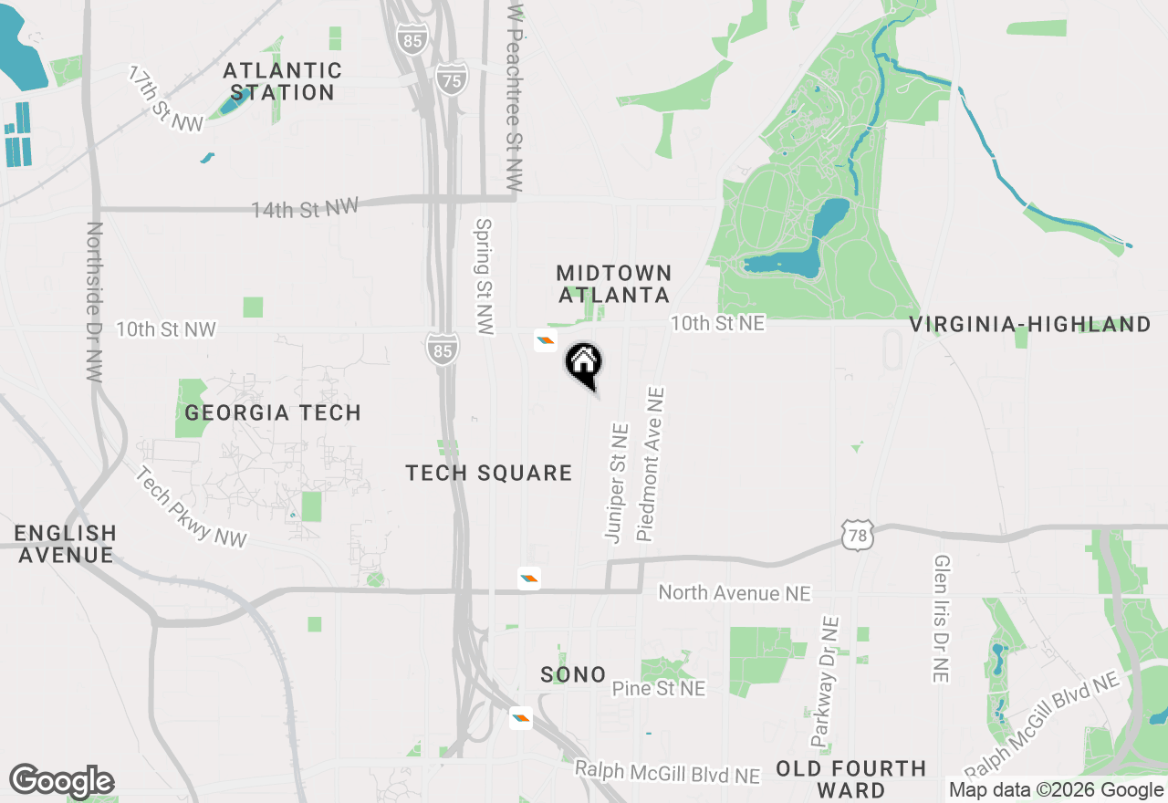 Map of 878 Peachtree Street Ne #306, Atlanta, GA 30309