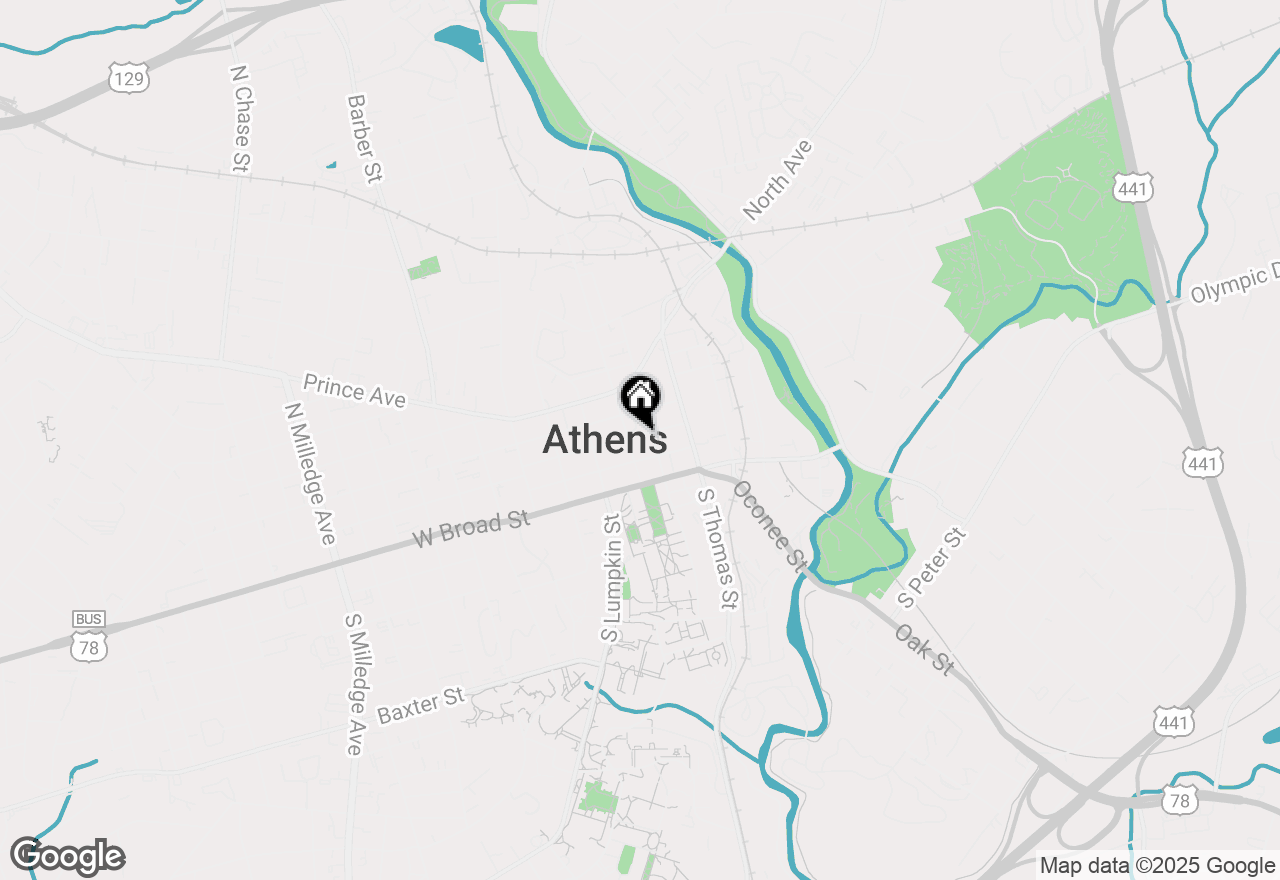 Map of 244 E Washington Street, Athens, GA 30601