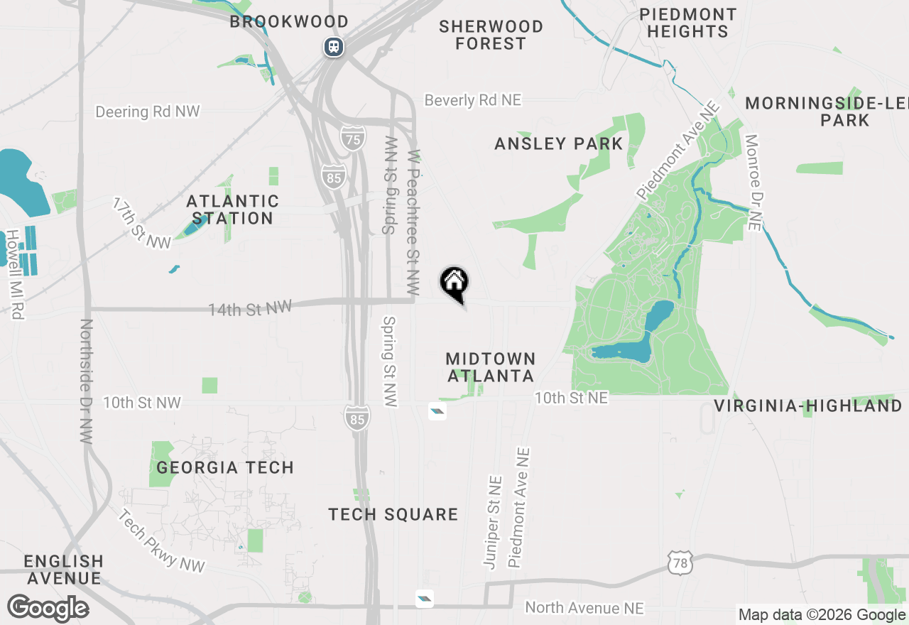 Map of 75 14th Street Ne #3820, Atlanta, GA 30309