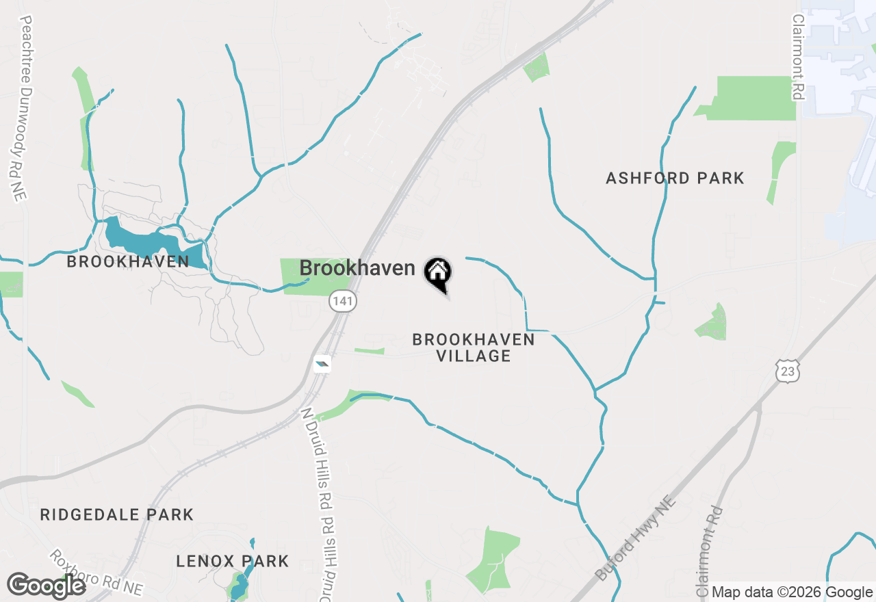 Map of 2623 Green Meadows Lane Ne, Brookhaven, GA 30319
