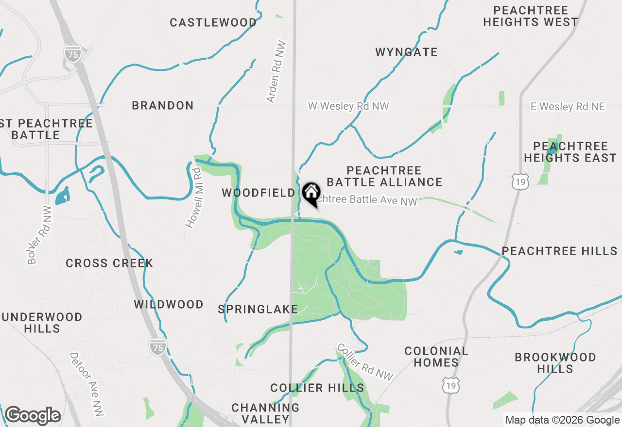 Map of 553 Woodward Way Nw, Atlanta, GA 30305