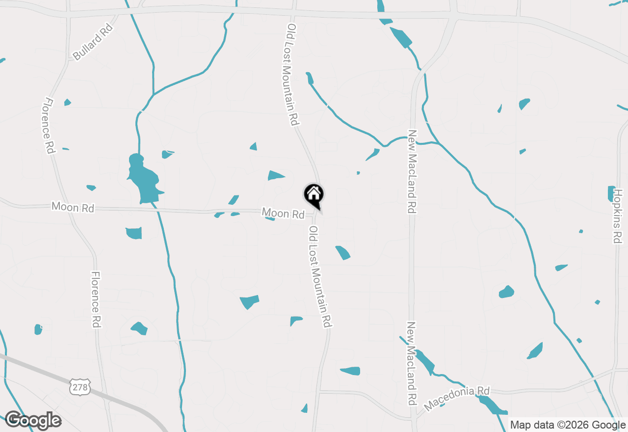 Map of 0 Moon Road, Powder Springs, GA 30127