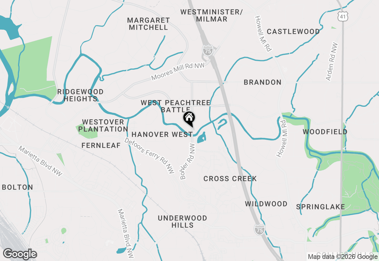 Map of 2510 Bohler Road Nw, Atlanta, GA 30327
