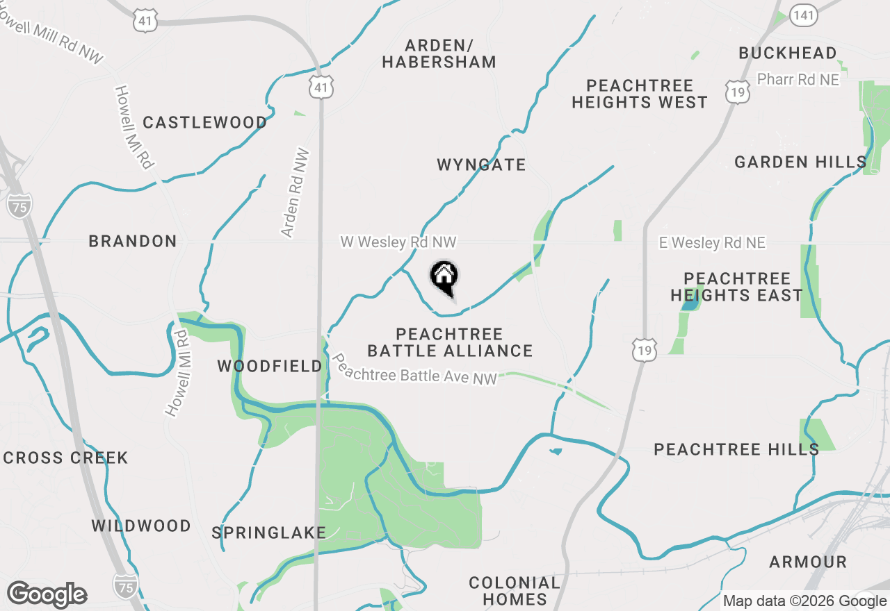 Map of 2605 Red Valley Road Nw, Atlanta, GA 30305