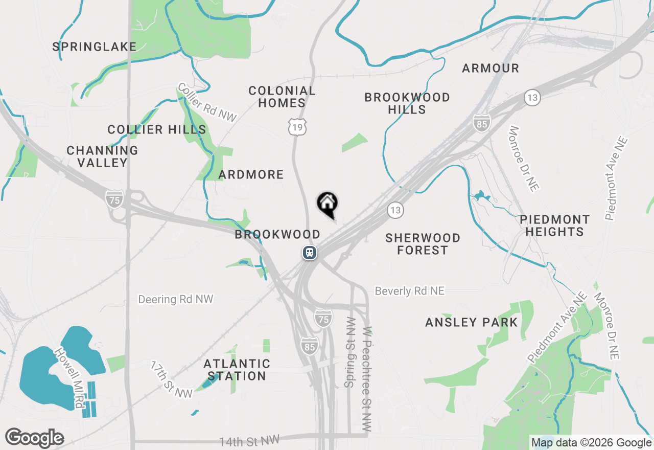 Map of 1735 Peachtree Street Ne #430, Atlanta, GA 30309