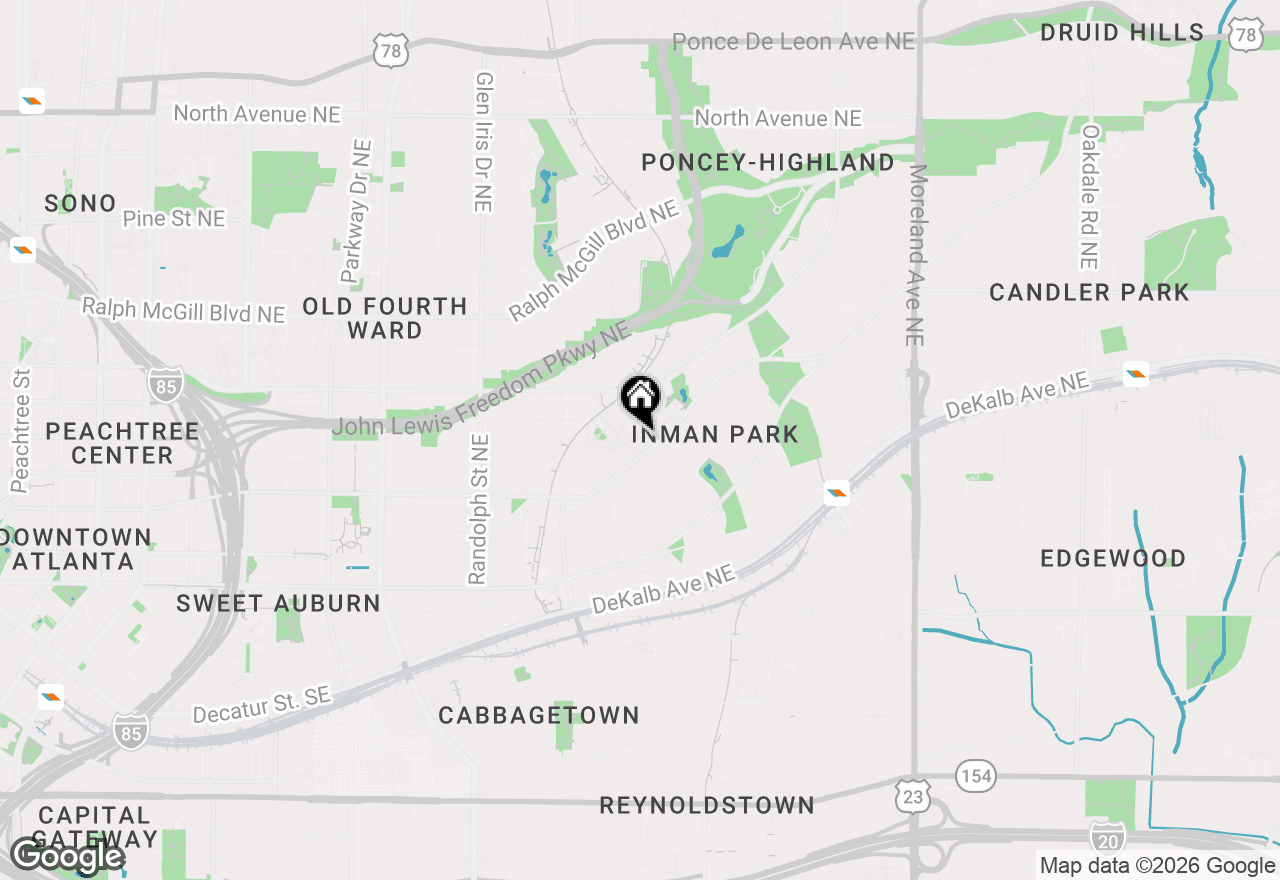 Map of 841 Inman Village Parkway Ne, Atlanta, GA 30307