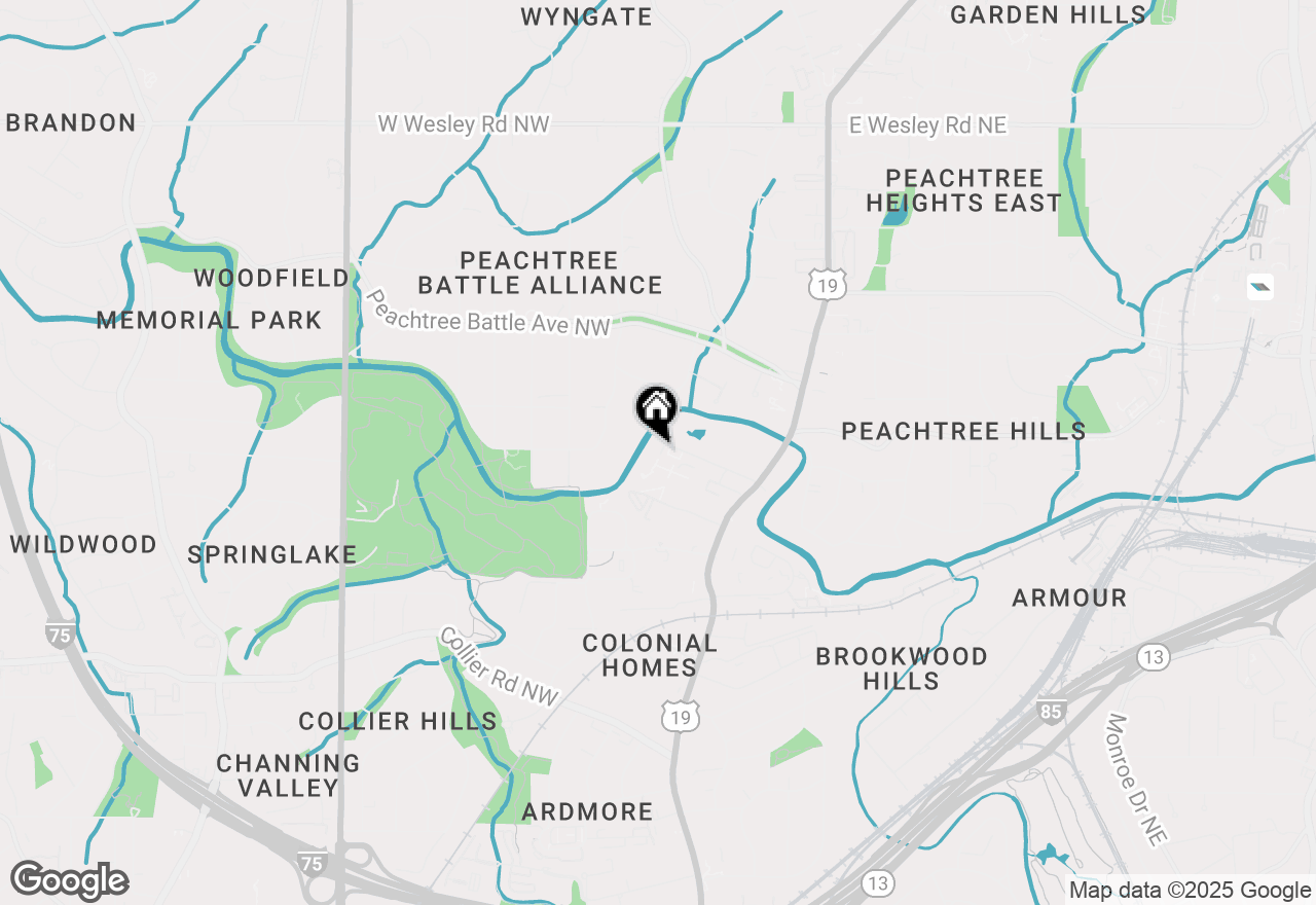 Map of 136 Peachtree Memorial Drive Nw #NJ2, Atlanta, GA 30309