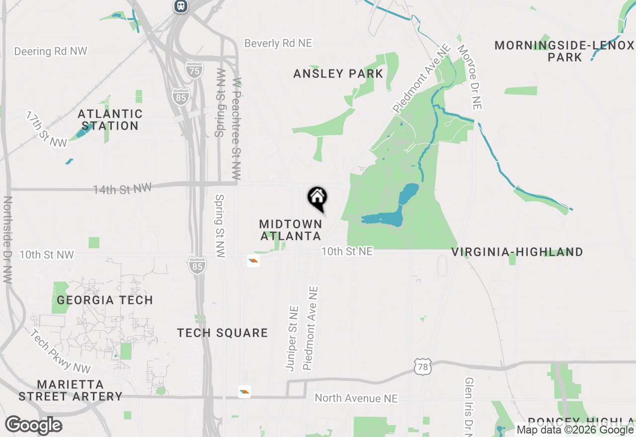 Map of 199 12th Street Ne #5, Atlanta, GA 30309
