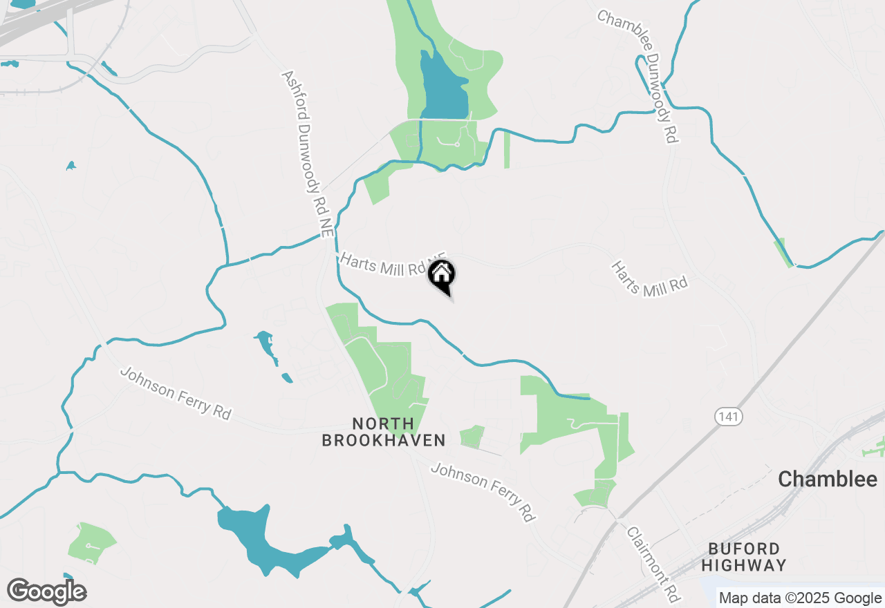 Map of 1560 Bubbling Creek Road Ne, Atlanta, GA 30319