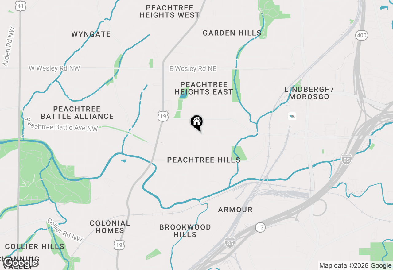 Map of 39 East Drive Ne, Atlanta, GA 30305