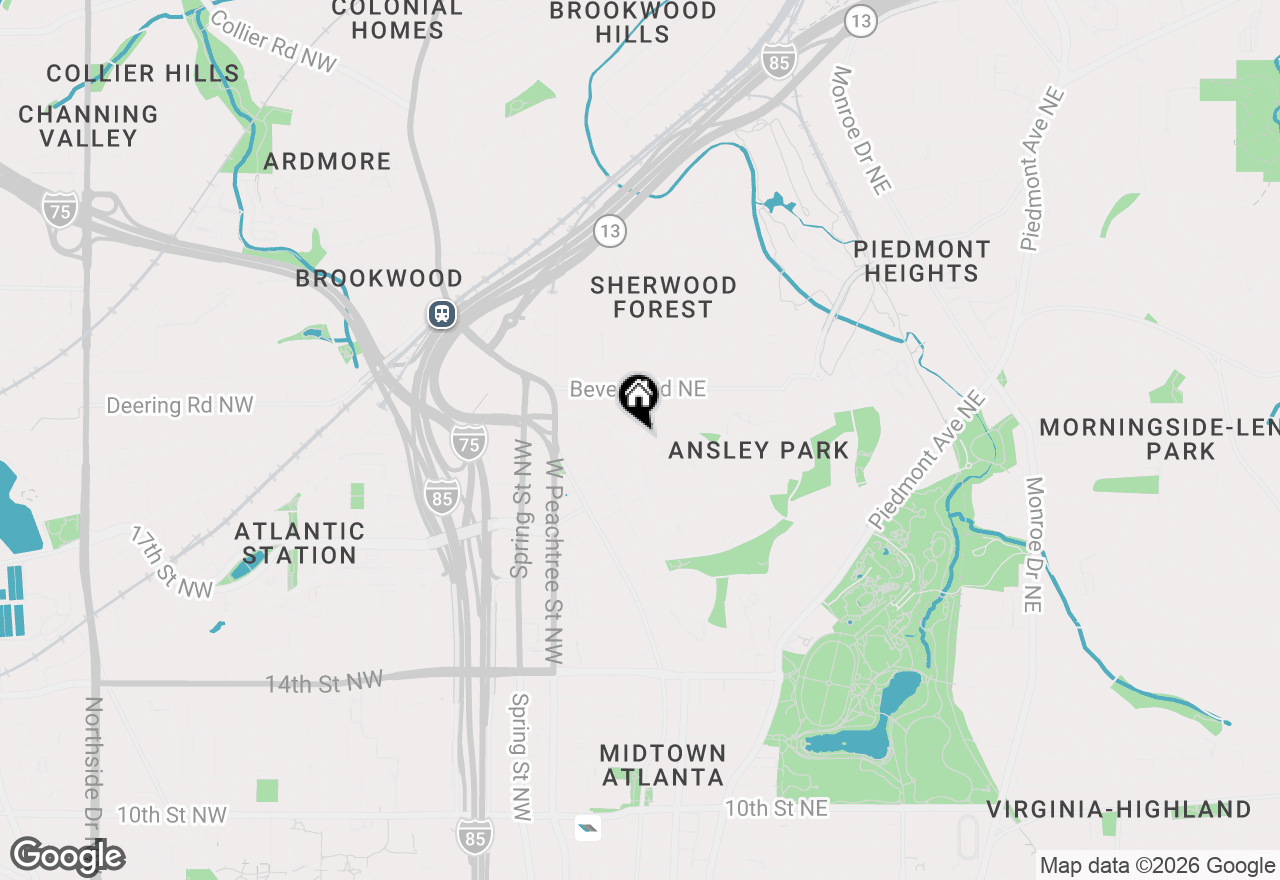 Map of 299 The Prado Ne, Atlanta, GA 30309