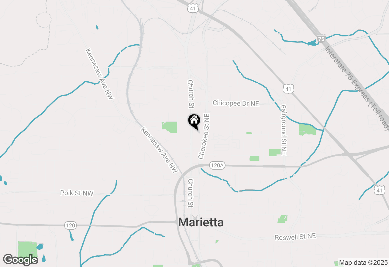Map of 452 Church Street Ne, Marietta, GA 30060